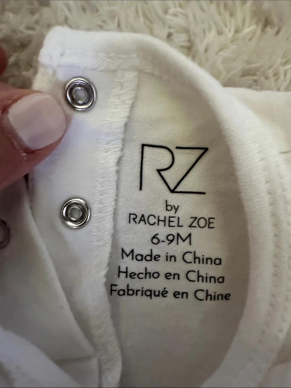Rachel Zoe 6-9M Cream Ruffle Long-Sleeve Bodysuit with Brown Plaid Pants